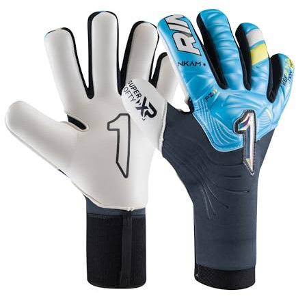 Rinat NKAM Fußball-Torwarthandschuhe für Erwachsene, Blau, Unisex, Größe 7