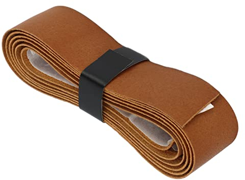 Leder-Tennisschläger-Übergriffband, Schweißabsorption, Abriebfestigkeit und Professionelles Design, Griffband aus Echtem Rindsleder für Tennis- und Badmintonschläger (Brown)