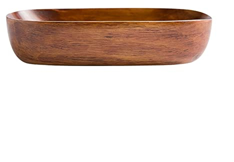 Vassoi in plastica Legno ovale in legno massello Piatto da padella Piatti da frutta Piattino Vassoio da tè Dessert Piatto da pranzo Snack Piatto da portata Set di stoviglie per cucina Utensili da cuc