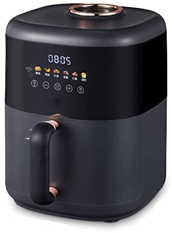 Freidora de aire de 3L, freidora eléctrica de aire caliente, cocina sin aceite con 6 preajustes, cesta desmontable antiadherente, cocina sin aceite, pantalla táctil LCD de 1300W