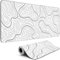 TLZA Gaming Mouse Pad Big Mousepad with Non-Slip Rubber Base, 31.5 x 11.8 in XL Large Desk Mat for Gaming Home Office, Long Keyboard Pad Mouse Mat for Computer with Stitched Edges, White Topographic