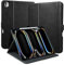 Zinibri Funda para iPad Pro 13 Pulgadas M4 2024 (7.ª Generación) A2925 A2926 A3007 con Portalapiz Bolsillo Correa de Mano Cierre Magnético Carcasa Cuero PU Soporte Case Auto Sueño/Estela,Negro