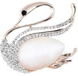Brosche 1 Opal Strass Schwan Brosche Schal Hut Kostüm Brosche Party Brosche Damen Brosche
