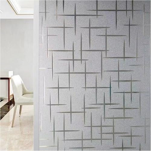 Lámina de Espejo para Ventanas 90 x 700 cm Opaco Esmerilada Decorativa Película de Privacidad para Ventanas de Vidrio para Privacidad del Bano, Estrella