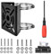 LPAMABA Soporte de Montaje en Poste Vertical Universal para cámara de Seguridad, Soporte de Esquina Montaje de Acero Inoxidable de 3 bucles, Soporte de mástil Adecuado para cámaras CCTV (negro)
