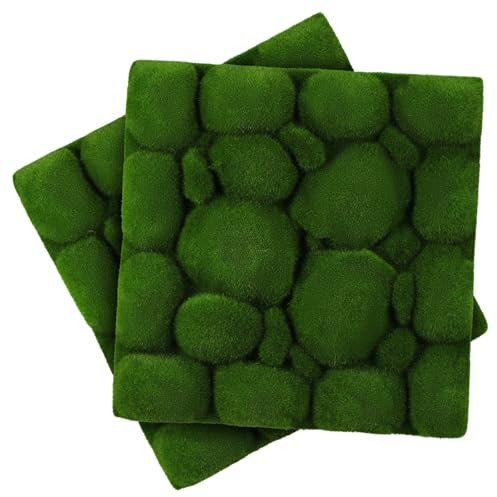 TINEASUR 2stücke Künstliche Wand Panels Moos Wanddeko Simuliertes Moosdekor Künstliches Moosblatt Für Innen Dekoration