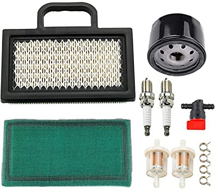 QASULER Luftfilter Ölfilter Rasenmäher Traktor Schneefräse, for Briggs und Stratto, 499476S 698754 Rasenmäher-Luftfilter