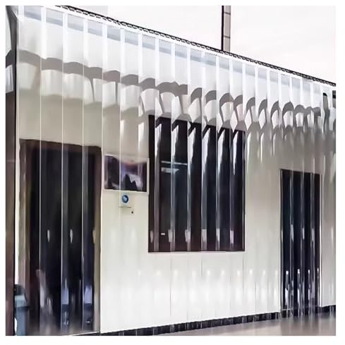 Divisorio dell'interno della tela cerata impermeabile della tenda della porta del vinile trasparente del PVC 1.6mm per serre e garage 1.35x2.25m