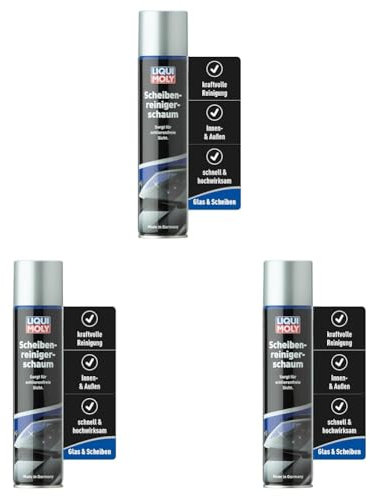 LIQUI MOLY Scheibenreinigerschaum, Art.-Nr. 1512 I 300ml Schaumreiniger Auto für mehr Durchblick Innen & Außen I Kraftvolle Reinigung von Silikon, Nikotin, Insekten sowie Öl & Fett I Scheibenreiniger