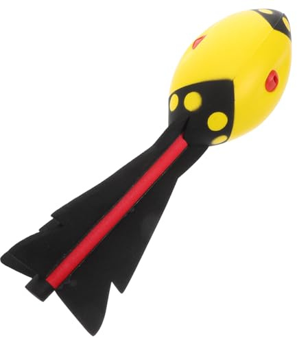 UKCOCO Soft Foam Javelin for Kids - Whistling Aero Rocket Throwing Toy - PU EVA AerodynamicTorpedo with Howling Sound for Garden Games, Athletics Practice & Outdoor Sports (Yellow)