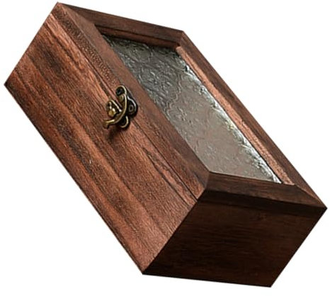 ERINGOGO Retro Wooden Jewelry Box Vintage Jewelry Organizer Small Trinket Storage Box