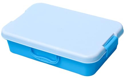 ZEPFJHE Sandtabletts für Kinder, stapelbar, wasserdicht, Aufbewahrungsboxen mit Deckel, sensorisches Spielzeug, Kunst, Bastelbedarf, blau, grün, stapelbare Aufbewahrungsbehälter, sensorischer