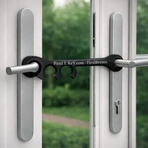 Pet Gap Opener/Closer - Patio Door Breezer Version 3!, French Door Stay Open Hook, Air Circulation, Door Stop New Version 3 Much Stronger and Flexible and Multisize with 3 Settings