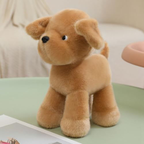 AQCQDQ Hund Kuscheltier, Weicher Plüschhund Plüschtier 25CM, Weich Flauschiger und Kuschelig, zum Spielen und Kuscheln, Geschenk für Jungen, Mädchen und Erwachsene (A)