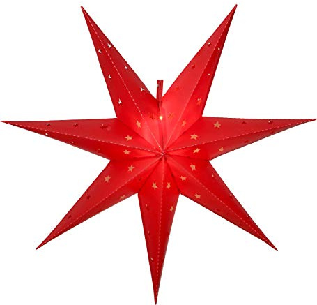 Star 505-03, LED-Outdoor-Stern Alice, 12 warmwhite LED, Plastik, Rot, 1.8 x 6.0 x 6.0 cm