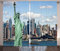 ABAKUHAUS New York Tende, Liberty NYC, Casa Arredamento Elemento Distintivo Due Pannelli Set, 280 x 245 cm, Blu Teal