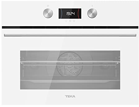 Teka HLC 8400 - Horno Compacto Multifunción de 45 cm, Urban Colors Edition, Sistema de Limpieza HydroClean PRO, 9 Funciones de Cocinado, Color Cristal Blanco