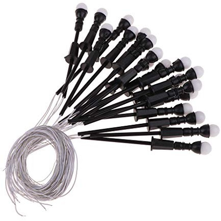 Colcolo 20pcss 7cm Street Lights HO OO LEDs Garten Einzelne Scheinwerfer