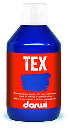 DARWI - DA0100250256C - Un flacon de Peinture Pour Tissus finition Opaque - Coloris Bleu outremer - 250 ML - DARWI TEXTILE - Loisirs Créatifs - Activité Manuelle - Bricolage