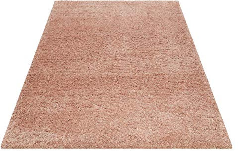 Esprit Home, Moderner Hochflor Teppich - Läufer für Wohnzimmer, Flur, Schlafzimmer, Live Nature (120 x170 cm, rosa)