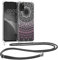 kwmobile Necklace Case kompatibel mit Samsung Galaxy A21s Hülle - Silikon Cover mit Handykette - Rosa Weiß Transparent Indische Sonne