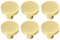 Solid Brass Round Cabinet Knobs, Cupboard Door Round Handle Brass Knob with Screws for Wardrobe Door,Cabinet Doors and Dresser Drawers(20mm*25mm) (6 Pcs)