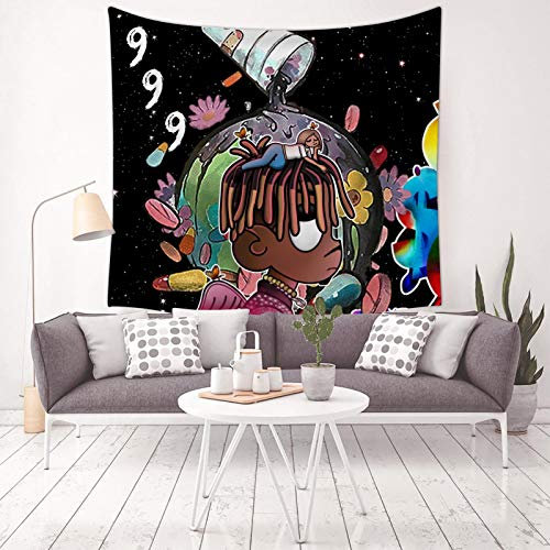 ZUIXINLIAN Juice 999 Wrld Tapestry Wall Hanging Home Decor Mural Blanket Tapestries 59.1 X 59.1 Inch