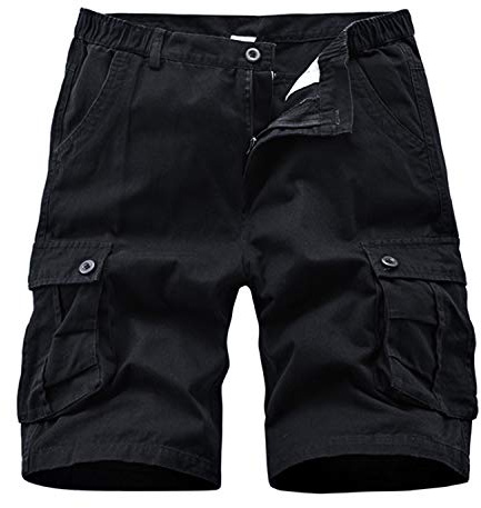 APTRO Mens Cargo Shorts Camo Cotton Work Shorts with 6 Pockets | zip fly and partially elasticated sides, ideal for work, fishing, hiking and casual wear