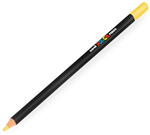 Uni Posca Farbstift – Professioneller Öl- und Wachs-Farbstift – KPE-200 – Zitronengelb (28) – 1 Stück