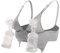 iloveSIA Hands-Free Pumping-BH – Verstellbar, Bequem und Unterstützend für Stillende Mütter, Ideal zum Pumpen & Stillen, Größen Grau XL