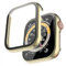 Miimall Schutzhülle Kompatibel mit Apple Watch 44mm Metall Hülle Mit Glas Displayschutz, Helle Oberfläche Aluminiumgehäus Rundum Ultradünnes Schutz Case für Apple Watch Series 6/SE/5/4 - Gold