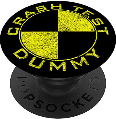 Crash-Test-Dummy-Kostüm mit Aufschrift I'm A Crash-Test PopSockets mit austauschbarem PopGrip