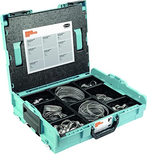 Oetiker 18500268 Lochbandklemmen 259 Set im Koffer – Lochbandklemmen Dual Hook, 124 Teile - OEM-Lösung