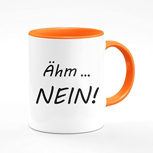 Tasse Ähm... NEIN! Ich bin dagegen kontra negativ Becher Kaffeebecher Kaffeetasse mit Spruch Zitat Lustige Tasse GZM-Shop
