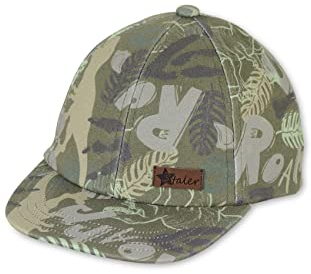 Sterntaler Baby Jungen Baseball-Cap Dinosaurier - Baby Baseball Cap, Kinder Basecap - Baumwolle, Dunkelgrün, 55