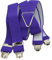 Melegari Bretelle elastiche larghe 3,6 cm, twill tinta unita, uomo/donna, made in Italy (viola)