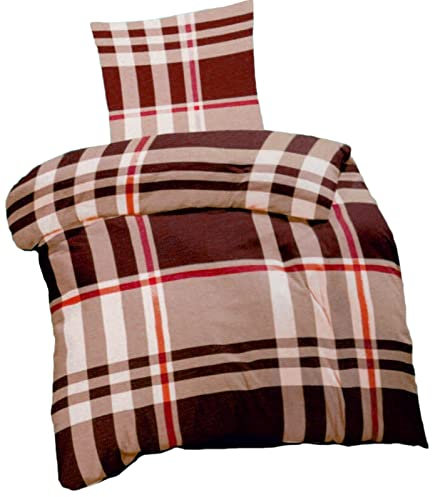PremiumShop321 Flanell Bettwäsche York 100% Baumwolle 135x200 / 80x80