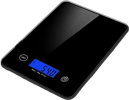 True Face Digital Kitchen Scale Weight Smart High Precision Electronic LCD Display Pocket Food Jewelry Weighing Cooking Ultra Slim Design weighing scales food 5KG Black