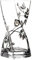 Silver Forever Rose Leaf Tendril Contemporary Square Twist Design Glass Flower Vase - Mouth Blown/Hand Decorated Glass - Ideal Silver Wedding/25th Wedding 20 cm