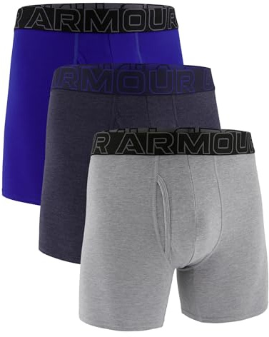 Under Armour Herren Unterhosen Charged Cotton Boxerjock (15 cm) 3er Pack, schnelltrocknende Boxershorts, komfortable Unterwäsche für Männer
