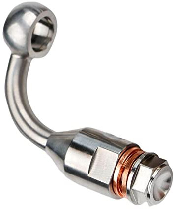 LOVIVER Brake Hose Extension Head Rezuma Modified Sturdy Stainless Steel Adapter Premium Hydraulic Brake Brake Caliper for Bike Cycling Gagets, 90 Degrees