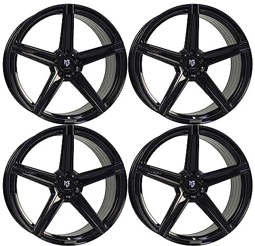 4x MB Design Felgen KV1S 9.5Jx20 ET45 5x112 Glanzschwarz kompatibel mit VW ID.4