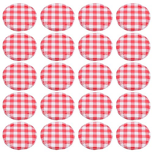 Lot De 40 Couvercles à Visser Pour Bocaux De Conserve - Couvercles Twist off Ø 82 Mm - IdéAl Pour Confitures Et Conserve Maison, 40 couvercles de conserve à large ouverture 74 mm.