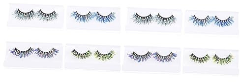Beavorty 8paires Faux Colorés Pailletés Pour Cosplay Halloween Et Spectacles De Éblouissants Avec Effet Naturel Et