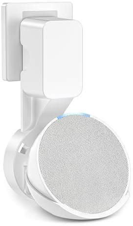 ZUOLACO Wandhalterung für Echo Pop, Outlet Hanger Ständer für Echo Pop, integriertes Kabelmanagement, Weiß