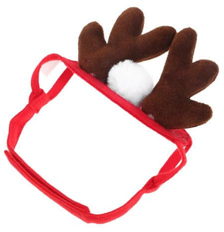 Angoily Weihnachts Geweih Stirnband Für Haustiere Festival-Stirnband Cosplay-Stirnband Verstellbar Aus Hochwertigem Plüschmaterial