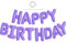 TONIFUL Licht Lila Happy Birthday Ballon Girlande，16 Zoll Licht Lila Folie Happy Birthday Folienballon Luftballon Geburtstagsballon Banner Helium Ballon für Geburtstag Party, Geburtstagsbanner