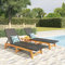 FUDUGEHMIOFWFJJ deckchair,liegestühle,sonnenbank,3-TLG. Garten-Lounge-Set Poly Rattan & Massivholz AkazieGeeignet für Garten, Pooldeck, Terrasse, Wohnzimmer