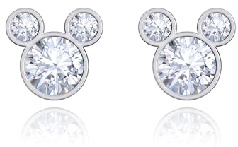 GILIEYER Maus Ohrringe, Kleine Süße Ohrringe Gold Ohrringe mit Zirkonia Knorpel Ohrringe Maus Schmuck 925 Sterling Silber Maus Ohrstecker für Frauen (Stil3-Silber)