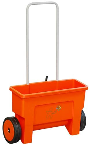 Bonussi Carrello Spandiconcime Multiuso per Prato 22 Litri Kikko Agrati Arancione